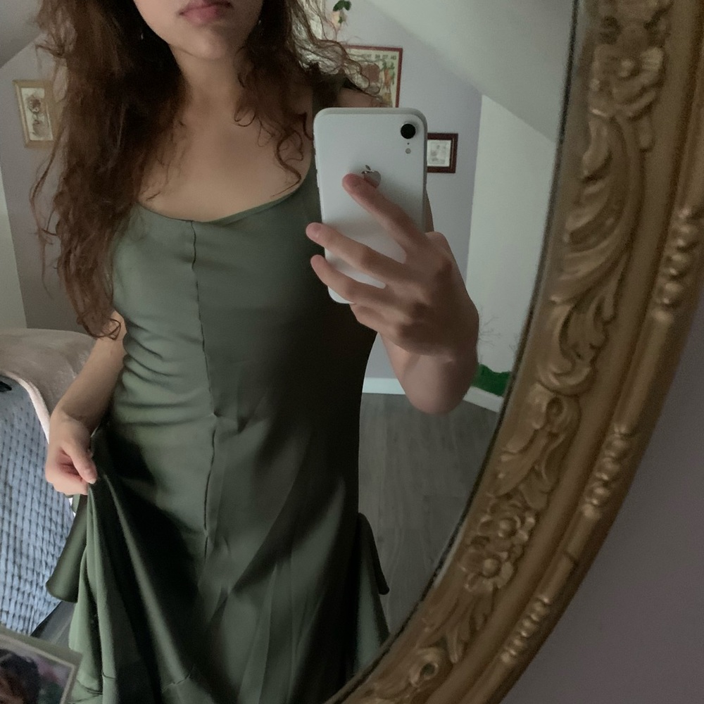 CUTE SAGE GREEN VINTAGE DRESS !!